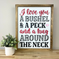 I love you a bushel & a peck | 17x21 inch Wood Sign