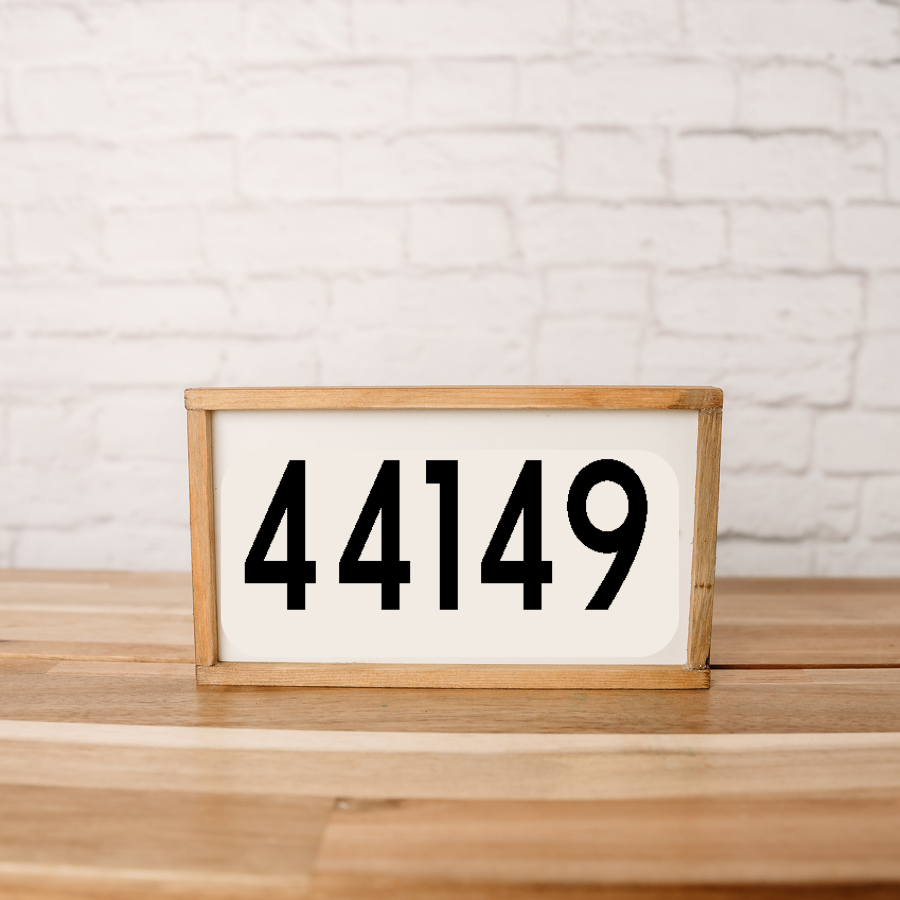 Sign With Zip Code Zip Code Sign – The Handmade Sign Co.