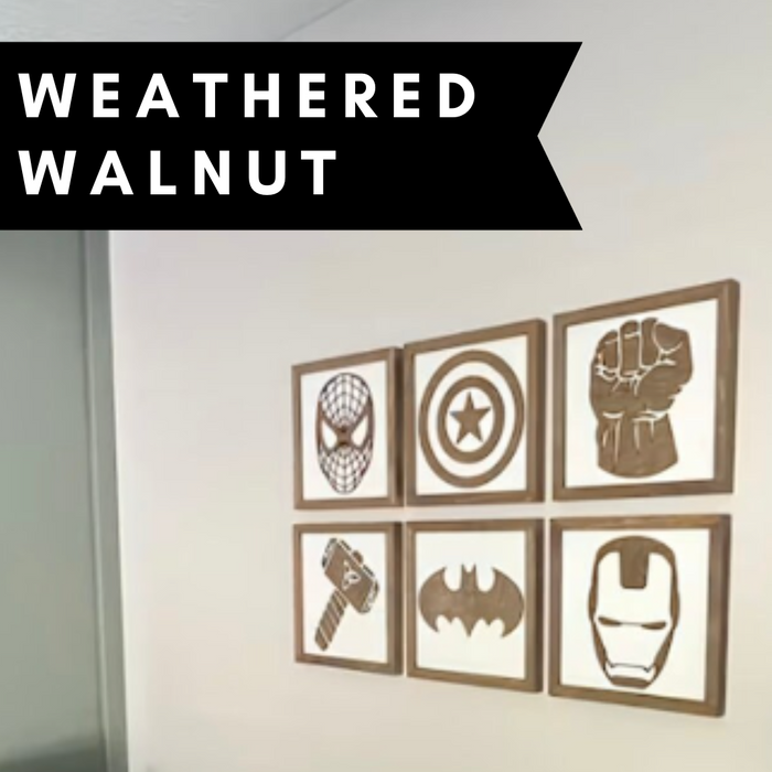 Superhero Wall Art  | 11x11 inch Wood Sign