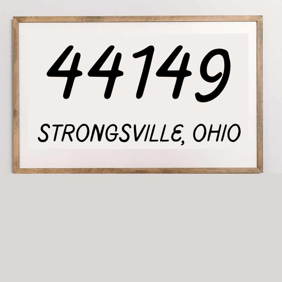 Sign With Zip Code Custom Zip Code Sign | 35x24 inch Wood Sign – The Handmade Sign Co.