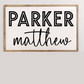 Framed Name Sign | 35x24 inch Wood Sign | Boys Bedroom Sign