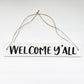 Welcome Y'all Wreath Sign