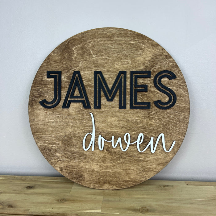 Personalized Circle Name Sign