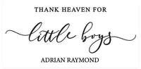 Personalized Thank Heaven for Little Boys | 11x21 inch Wood Sign | Boy Nursery Decor