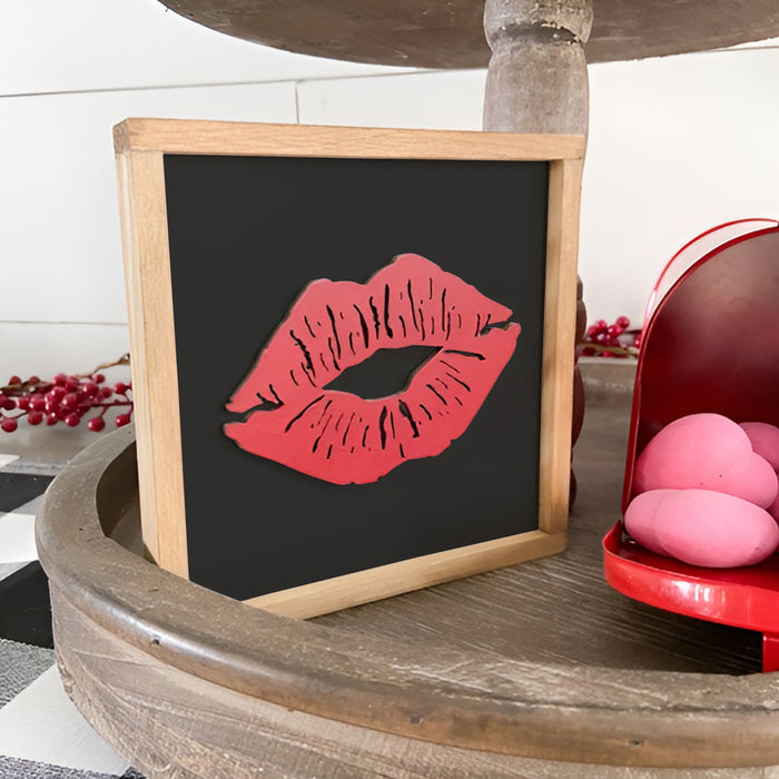 Black Valentine's Mini Signs | Tier Tray Decor