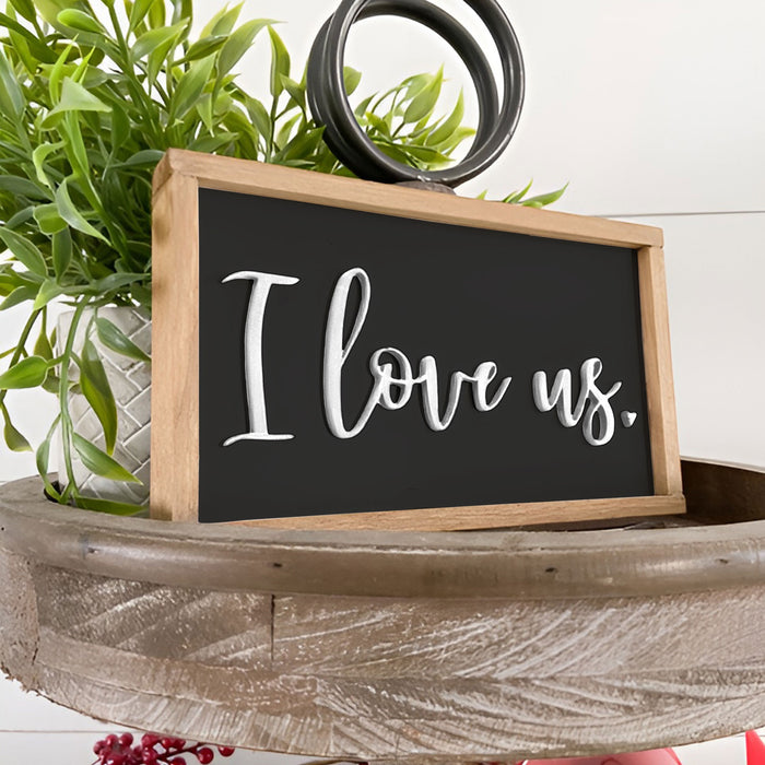 Black Valentine's Mini Signs | Tier Tray Decor