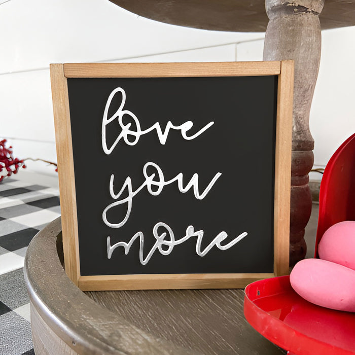 Black Valentine's Mini Signs | Tier Tray Decor