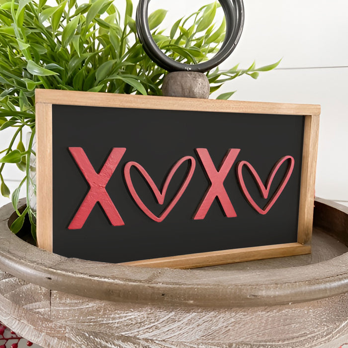 Black Valentine's Mini Signs | Tier Tray Decor