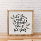 It’s the Most Wonderful Time of the Year | Wood Framed Sign