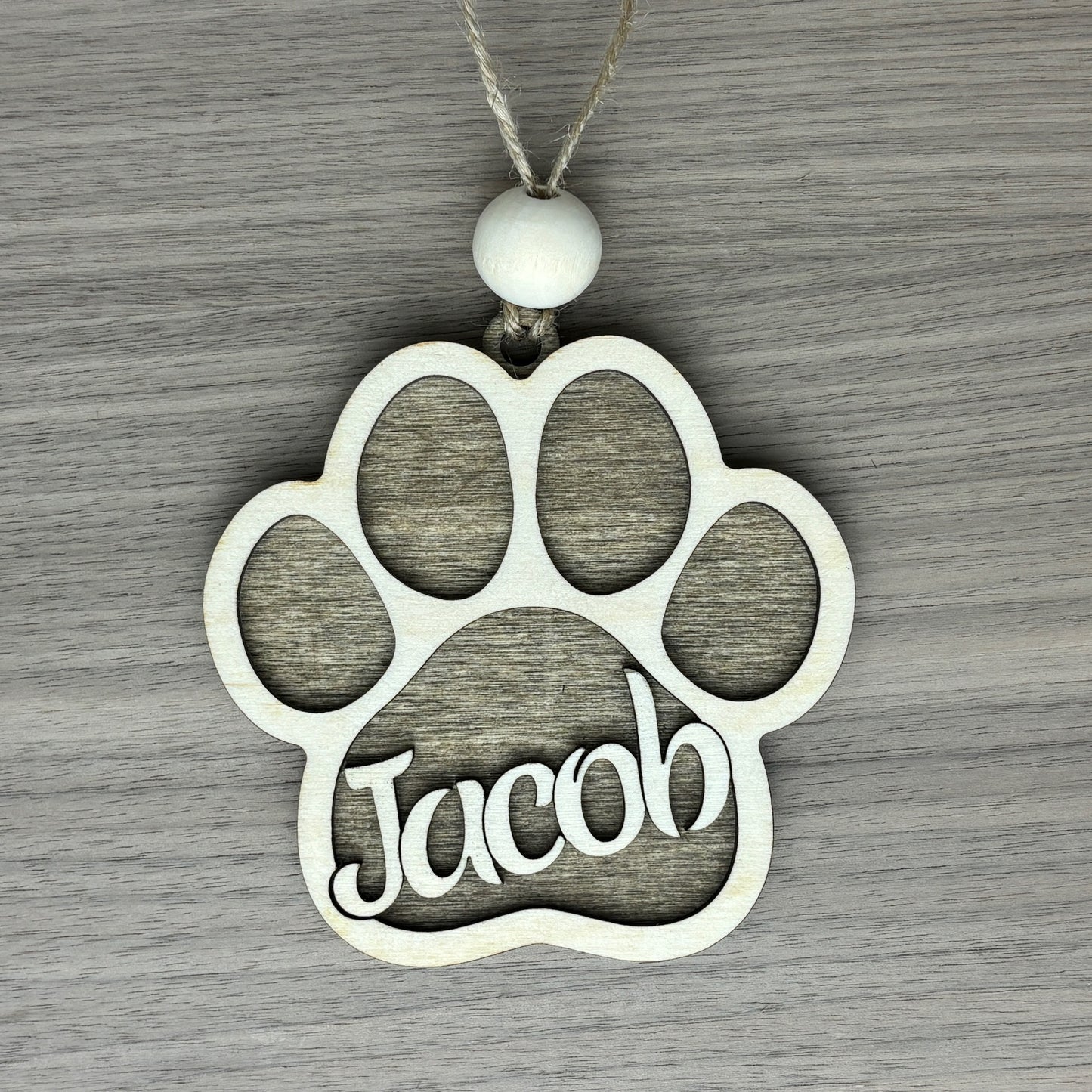 Personalized Paw Print Ornament