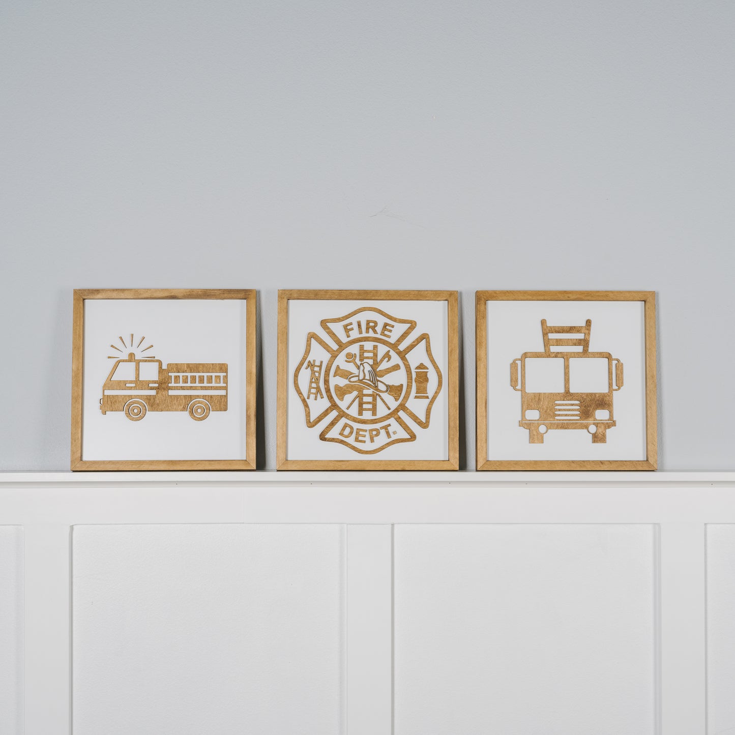 Fire Truck Sign | Wood Sign | Fire Truck Room Decor