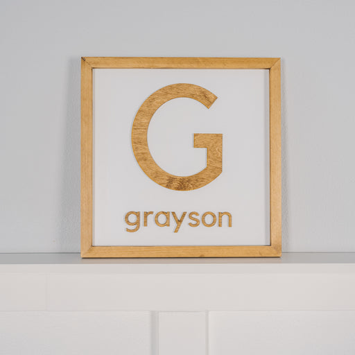 14x14 inch Personalized Name Sign