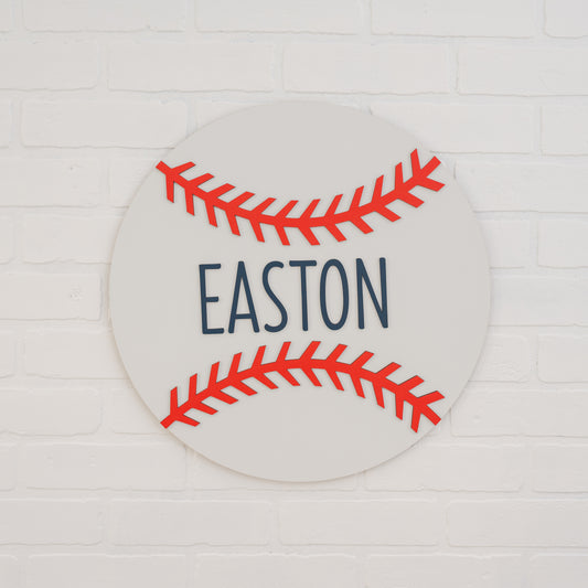 Baseball Name Sign