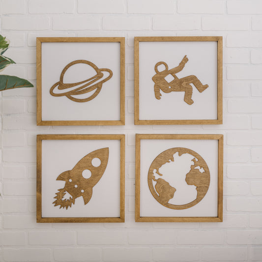 Outer Space Sign | 11x11 inch Wood Sign | Outer Space Room Decor