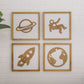 Outer Space Sign | 21x21 inch Wood Sign | Outer Space Room Decor