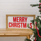 Merry Christmas with Tree | 11x21 inch Red White and Green Wood Sign