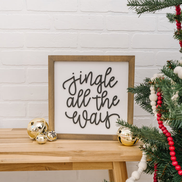 Jingle All the Way | 11x11 inch Wood Sign