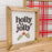 8x8 inch Holly Jolly + 11x11 inch Red Plaid | Wood Sign BUNDLE