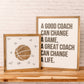personalized basketball coach sign from team
