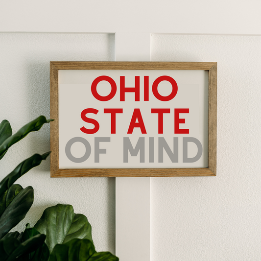 Ohio State of Mind | 11x16 inch Wood Sign