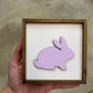 {Sold As Pictured} Purple Bunny Spring Sign 5x5 inches