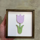 {Sold As Pictured} Purple Tulip Spring Sign 5x5 inches