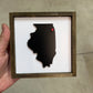 {Sold As Pictured} Illinois State Sign with Heart on Chicago 5x5 inches