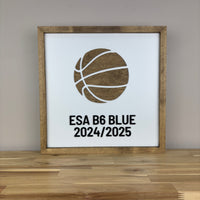 CUSTOM Write-On BASKETBALL Coach Appreciation Gift with Black Lettering | 16x16 inch Sign