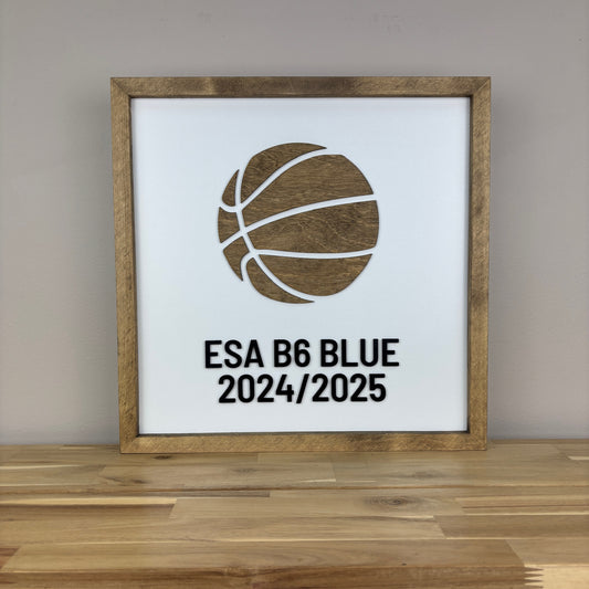 CUSTOM Write-On BASKETBALL Coach Appreciation Gift with Black Lettering | 16x16 inch Sign