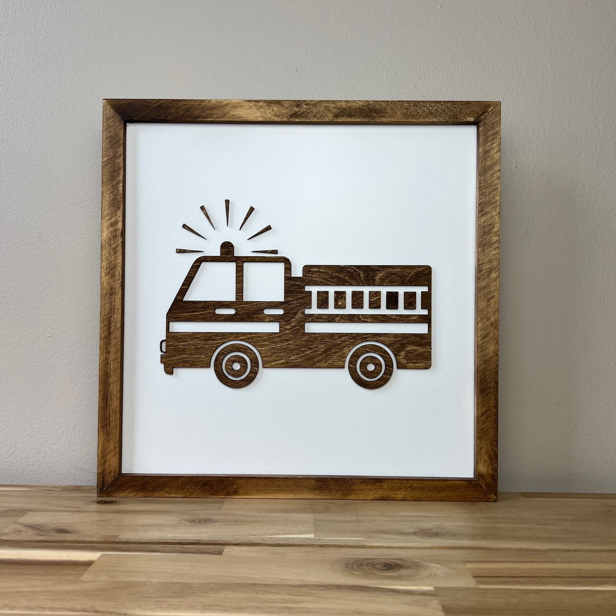 Fire Truck Sign | Wood Sign | Fire Truck Room Decor – The Handmade Sign Co.