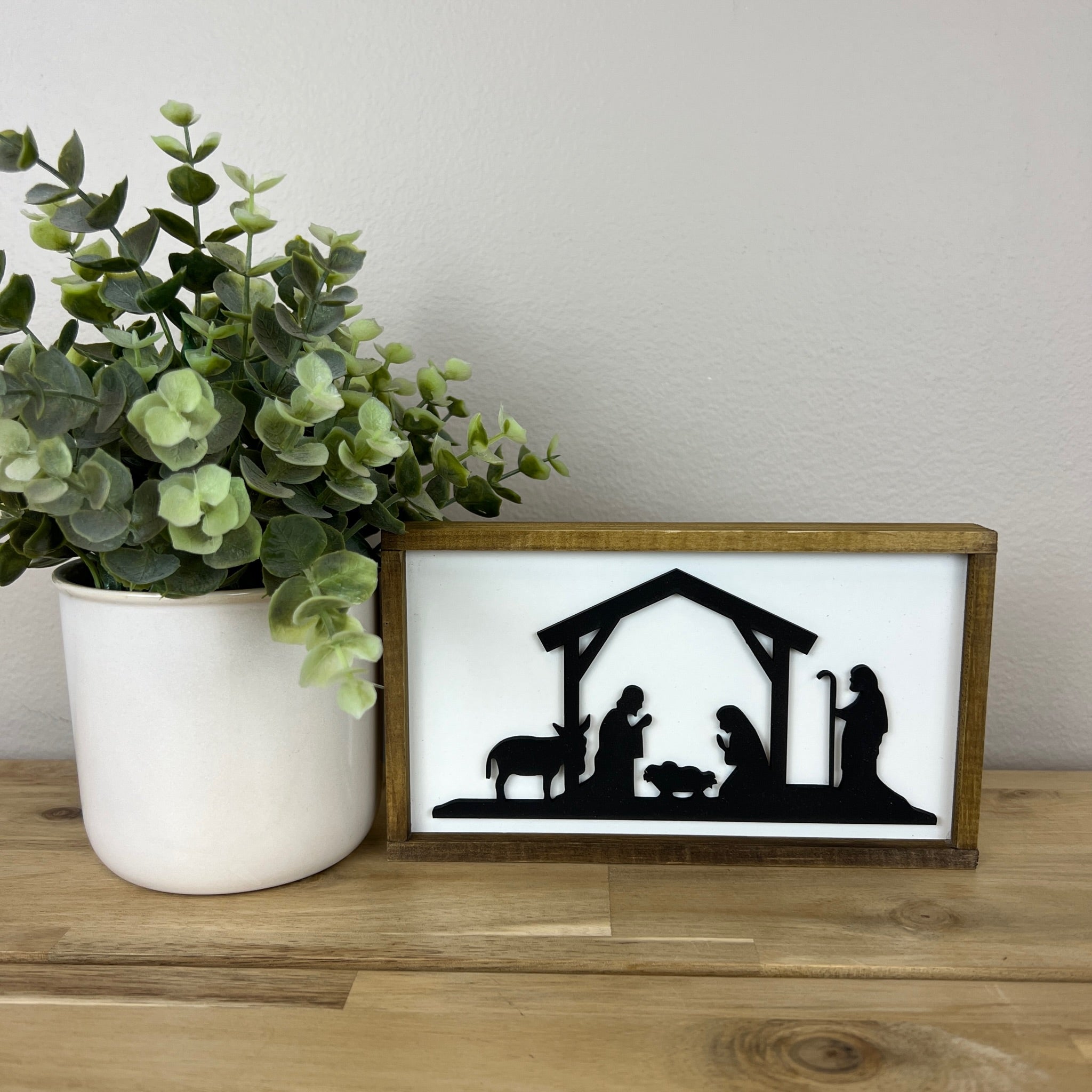 Our Nativity Sign Nativity | 4x7 inch Mini Wood Sign – The Handmade Sign Co.