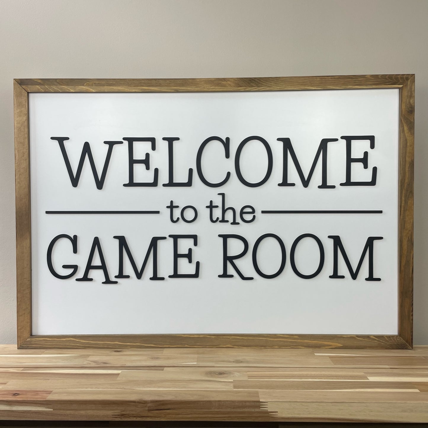 Welcome to the Game Room | 35x24 inch Wood Sign