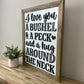 I love you a bushel & a peck | 17x21 inch Wood Sign
