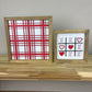 11 inch Red Plaid + 8 inch Tic Tac Toe | Valentine Sign Bundle