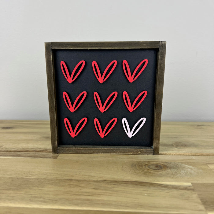 Black Valentine's Mini Signs | Tier Tray Decor