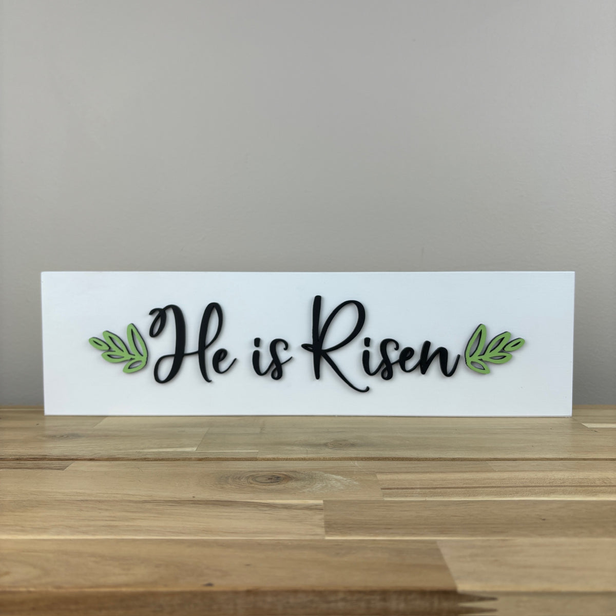 He Ix Risen Sign He is Risen | 4x15 inch White Wood Sign – The Handmade Sign Co.