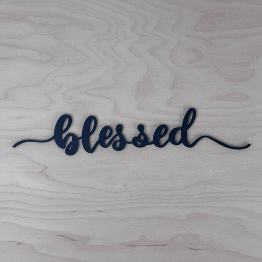 Thankful, Grateful, Blessed Word Cutout Cards