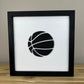 Write-on 11x11 inch Basketball Coach Sign in BLACK
