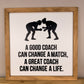 Write-On Coach Quote Sign for Wrestling | 21x21 Wood Sign | Coach Gift