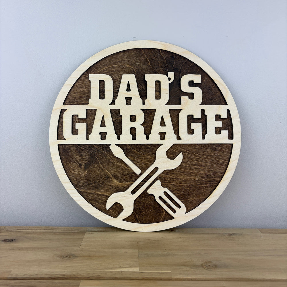 Dad's Garage Sign | Laser-cut Wood Sign