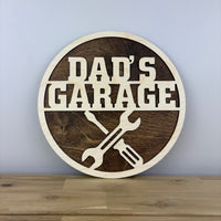 Dad's Garage Sign | Laser-cut Wood Sign