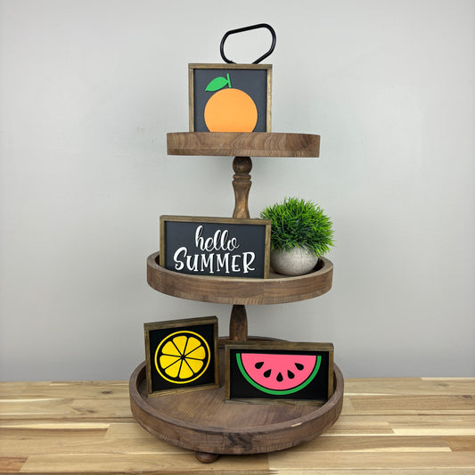 Hello Summer/Fruit Signs | Wood Mini Signs