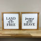 Land of the Free - Because of the Brave BUNDLE | 11x11 inch Set of 2