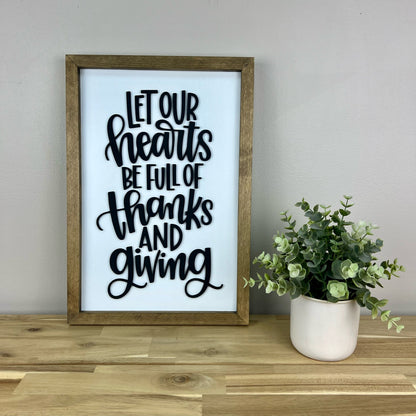 Let Our Hearts Be Full of Thanks and Giving