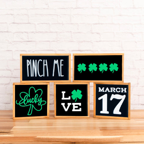 BLACK St. Patrick's Day Mini Signs