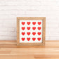 16 Hearts | 11x11 inch Wood Sign | Valentine Sign