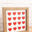 16 Hearts | 11x11 inch Wood Sign | Valentine Sign