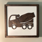 Construction Truck | 11x11 inch Wood Sign | Construction Room Decor