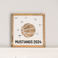 personalized basketball coach sign from team