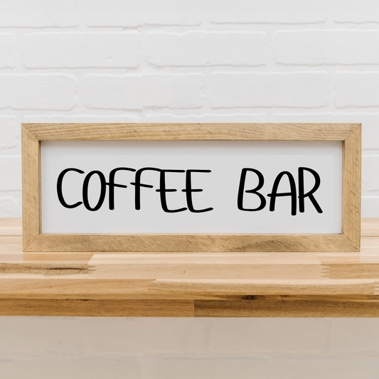 Coffee Bar | 6x16 inch Wood Framed Sign
